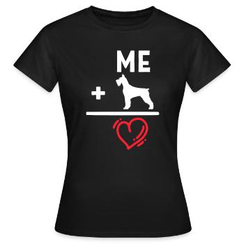 Animaux de compagnie Déclaration de cœur Chien animaux en peluche - T-shirt Femme - noir - Devant - AI Model Female 172 dark (172cm)