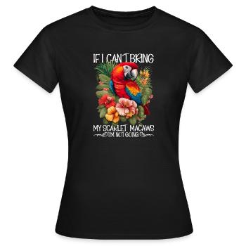 Si je n'apporte pas mes aras écarlates - T-shirt Femme - noir - Devant - AI Model Female 172 dark (172cm)