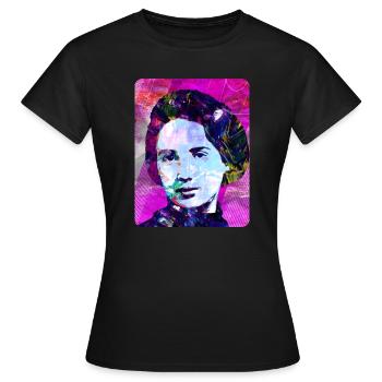 T-Shirt Franca Viola Feminismus Emanzipation - Frauen T-Shirt - Schwarz - Vorne - AI Model Female 172 dark (172cm)