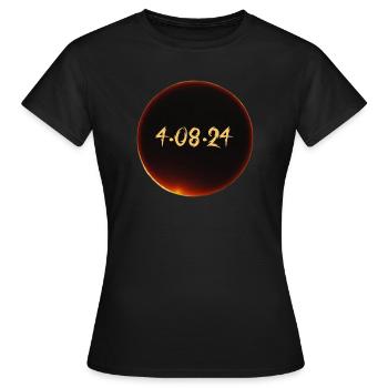 Sonnenfinsternis 2024 - Frauen T-Shirt - Schwarz - Vorne - AI Model Female 172 dark (172cm)