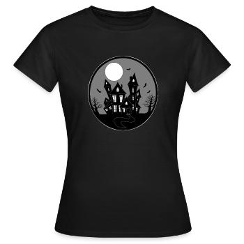 Maison hantée - T-shirt Femme - noir - Devant - AI Model Female 172 dark (172cm)