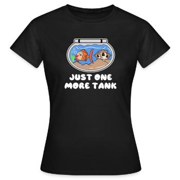 Aquarium Statement Goldfisch Haustiere Kuscheltier - Frauen T-Shirt - Schwarz - Vorne - AI Model Female 172 dark (172cm)