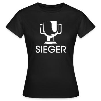 Sieger Pokal Symbol Zeichen Gewinner Wettbewerb - Frauen T-Shirt - Schwarz - Vorne - AI Model Female 172 dark (172cm)