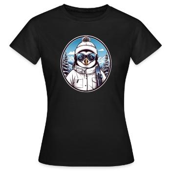 Süßer Pinguin - Frauen T-Shirt - Schwarz - Vorne - AI Model Female 172 dark (172cm)