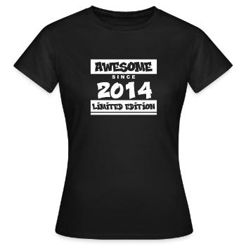 2014 - Vintage 2014 - Fantastic since 2014 - Women's T-Shirt - black - Front - AI Model Female 172 dark (172cm)