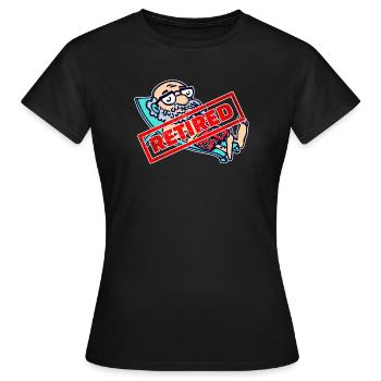 Retraite des aînés Dire retraite - T-shirt Femme - noir - Devant - AI Model Female 172 dark (172cm)
