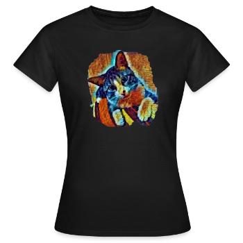 Lukas - Frauen T-Shirt - Schwarz - Vorne - AI Model Female 172 dark (172cm)