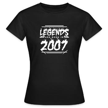 2007 - Année 2007 - Année 2007 - T-shirt Femme - noir - Devant - AI Model Female 172 dark (172cm)