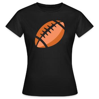 Symbole d’icône de football américain Logo Fan de sport de balle - T-shirt Femme - noir - Devant - AI Model Female 172 dark (172cm)