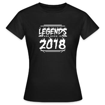 2018 - Jahrgang 2018 - Baujahr 2018 - Frauen T-Shirt - Schwarz - Vorne - AI Model Female 172 dark (172cm)