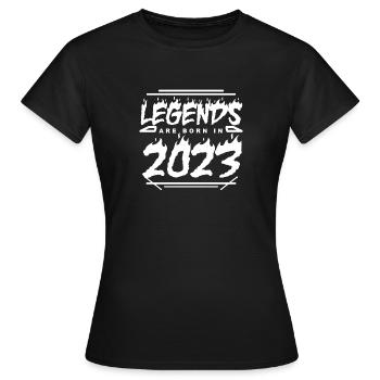 2023 - Year 2023 - Year 2023 - Women's T-Shirt - black - Front - AI Model Female 172 dark (172cm)