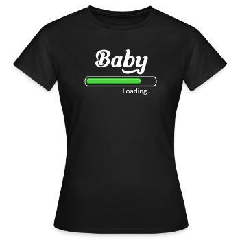 Baby loading. - T-shirt Femme - noir - Devant - AI Model Female 172 dark (172cm)