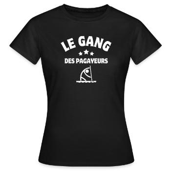 paddle, fan de paddle, pagayer, pagayeurs - T-shirt Femme - noir - Devant - AI Model Female 172 dark (172cm)