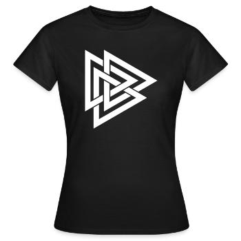 Geometric Braid Line - Women's T-Shirt - black - Front - AI Model Female 172 dark (172cm)