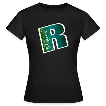 ADIEU EMPLOI - RETRAITE RETRAITE - T-shirt Femme - noir - Devant - AI Model Female 172 dark (172cm)