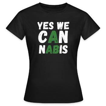 Yes We Cannabis! - Frauen T-Shirt - Schwarz - Vorne - AI Model Female 172 dark (172cm)