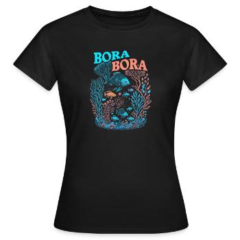 Bora Bora - Korallenriff - Frauen T-Shirt - Schwarz - Vorne - AI Model Female 172 dark (172cm)