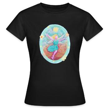 Elfe magique de la joie - Sonja Ariel von Staden - T-shirt Femme - noir - Devant - AI Model Female 172 dark (172cm)