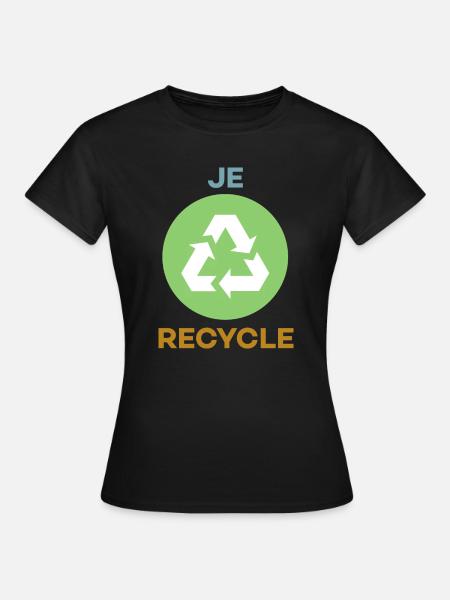 Je Recycle - T-shirt Femme - noir