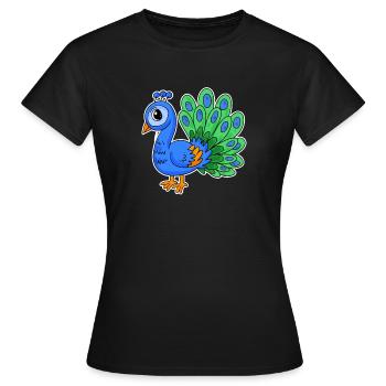Paon - T-shirt Femme - noir - Devant - AI Model Female 172 dark (172cm)