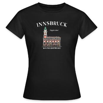 Innsbruck Austria, Simply Beautiful Drawing - Women's T-Shirt - black - Front - AI Model Female 172 dark (172cm)