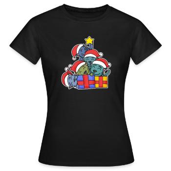 Arbre de Noël Arbre de Noël - T-shirt Femme - noir - Devant - AI Model Female 172 dark (172cm)
