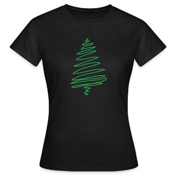 Frohe weihnachten Frohe weihnachten Frohe weihnach - Frauen T-Shirt - Schwarz - Vorne - AI Model Female 172 dark (172cm)
