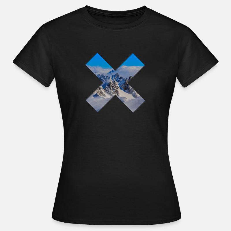 Abstract snow-capped mountains - Women's T-Shirt - black