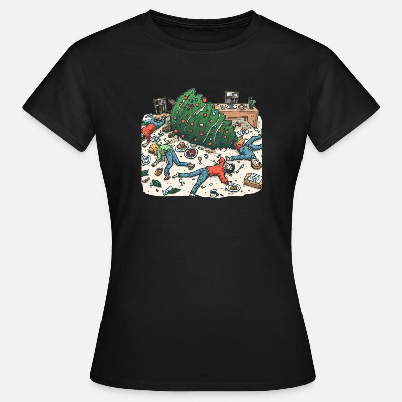Exuberant Christmas tree party - Women's T-Shirt - black