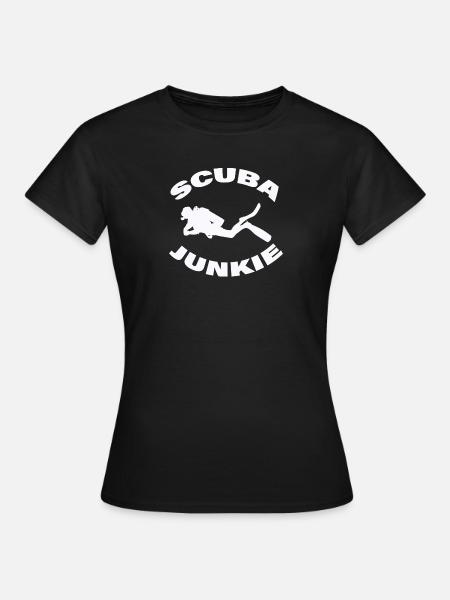 SCUBA JUNKIE - Frauen T-Shirt - Schwarz