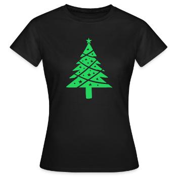 Frohe weihnachten Frohe weihnachten Frohe weihnach - Frauen T-Shirt - Schwarz - Vorne - AI Model Female 172 dark (172cm)