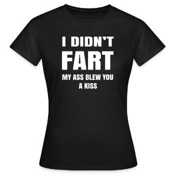 Bold Humor Insult Graphic Tee - Women's T-Shirt - black - Front - AI Model Female 172 dark (172cm)