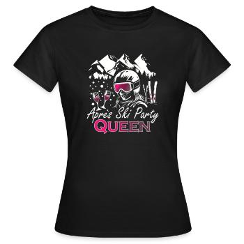 Skier après-ski bunny party pistensau - T-shirt Femme - noir - Devant - AI Model Female 172 dark (172cm)