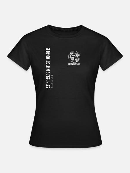 Koordinaten Bielefeld - Frauen T-Shirt - Schwarz