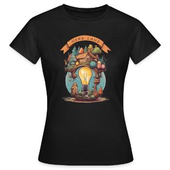 Nerd Land - Women's T-Shirt - black - Front - AI Model Female 172 dark (172cm)