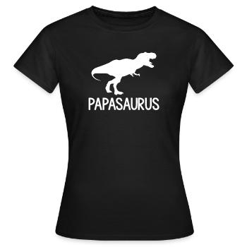 T shirt humoristique papasaurus - T-shirt Femme - noir - Devant - AI Model Female 172 dark (172cm)