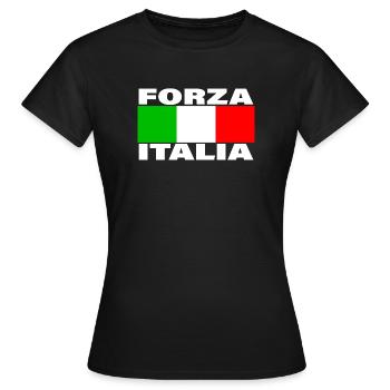FORZA ITALIA - Frauen T-Shirt - Schwarz - Vorne - AI Model Female 172 dark (172cm)