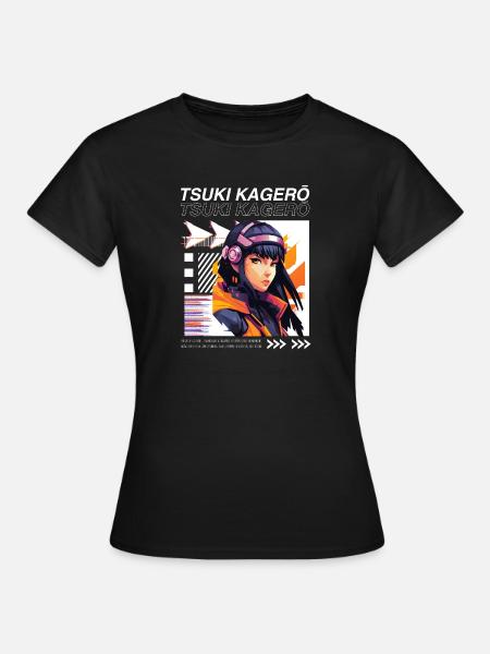 Heldin Neo-Cyber Anime DJ - Frauen T-Shirt - Schwarz