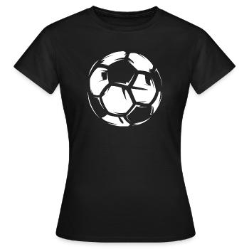 Illustration de ballon de football de football boulon icône en cuir - T-shirt Femme - noir - Devant - AI Model Female 172 dark (172cm)