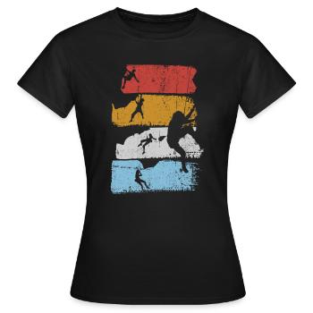 Surf Stripes Silhouette - Women's T-Shirt - black - Front - AI Model Female 172 dark (172cm)