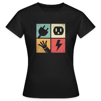Connectors & Pastel Flashes - Women's T-Shirt - black - Front - AI Model Female 172 dark (172cm)