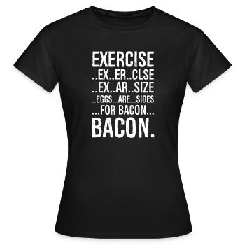 Speck trainieren - Frauen T-Shirt - Schwarz - Vorne - AI Model Female 172 dark (172cm)