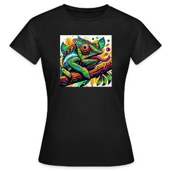 Chameleon - Women's T-Shirt - black - Front - AI Model Female 172 dark (172cm)
