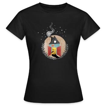 Happy Christmas Time - Frauen T-Shirt - Schwarz - Vorne - AI Model Female 172 dark (172cm)