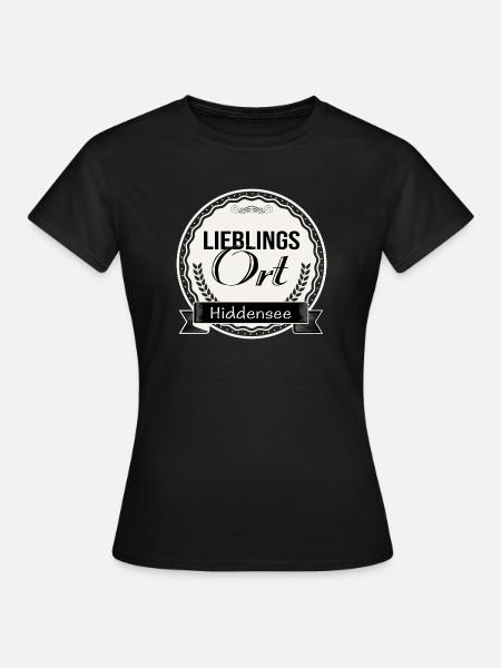 Lieblingsort Hiddensee - Frauen T-Shirt - Schwarz