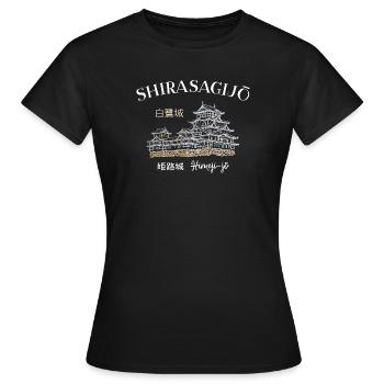 Château de Himeji-jo, Japon, préfecture de Hyogo, dessin - T-shirt Femme - noir - Devant - AI Model Female 172 dark (172cm)