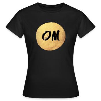 Cercle de Yoga Om Méditation Relaxation - T-shirt Femme - noir - Devant - AI Model Female 172 dark (172cm)