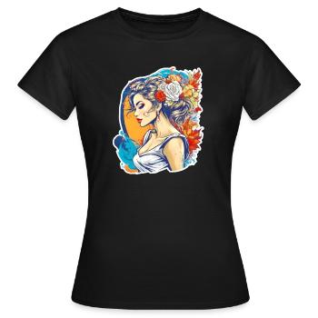 Braut - Frauen T-Shirt - Schwarz - Vorne - AI Model Female 172 dark (172cm)