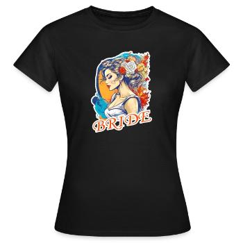 Braut - Frauen T-Shirt - Schwarz - Vorne - AI Model Female 172 dark (172cm)