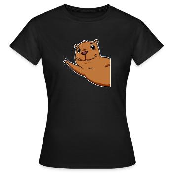 Capybara Wasserschwein - T-shirt Femme - noir - Devant - AI Model Female 172 dark (172cm)